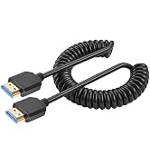 Duttek 8K Coiled HDMI Cable 3FT- 6FT, HDMI 2.1 Cable Coiled 48Gbps, Extreme Thin HDMI Male to Mal...
