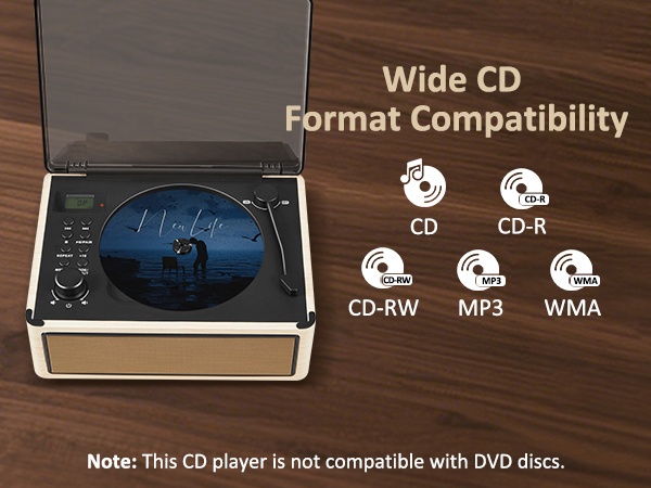 vintage cd player for home wide compatible