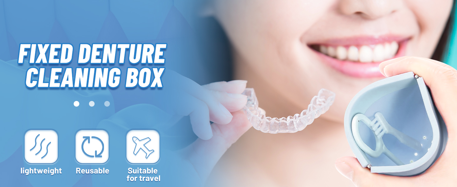 Silicone Retainer Denture Storage Case Holder