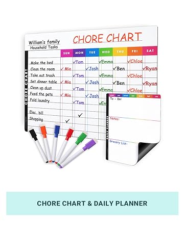 CHORE CHART AND DAILY PLANNER FOR KIDS AND ADULTS