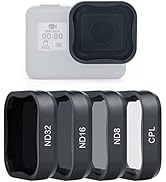 SOONSUN 4-Pack Lens Filter CPL ND8 ND16 ND32 Filter for GoPro Hero 5 6 7 Black, Neutral Density a...