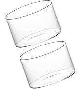Healifty 2pcs Pudding Mold Cups Dessert Bowls with Lids Candy Containers Clear Dessert Cups Glass...