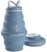 HYDAWAY Collapsible Water Bottle - 17oz I Reusable Water Bottles with Flip Top Lid for Travel, Hi...