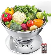 GRAM PRES Kitchen Food Scale Digital Weight Grams and Oz,Professional Stainless Steel Digital Kit...