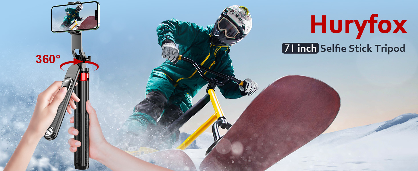 Huryfox Selfie Stick Phone Tripod