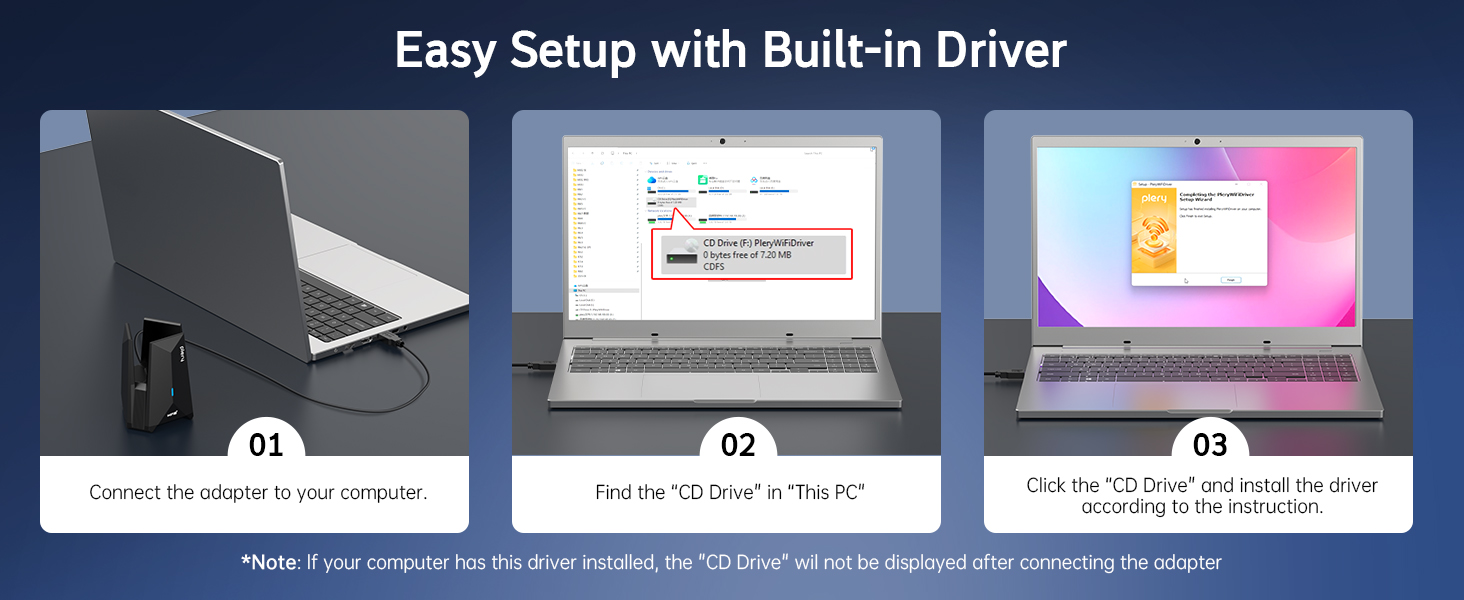 Easy Setup with Built-in Driver