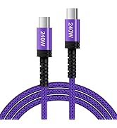 USB C Cable, USB Type C Charging Cable for Android, 240W Super Fast Type C Charger Braided Cable ...