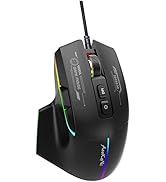 Wired Gaming Mouse,Ergonomic Wired Mouse ,MMO Gaming Mouse with 5 Adjustable DPI up to 7200, 7 Pr...