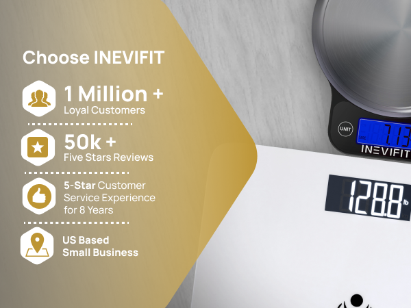 I-BS001W - INEVIFIT - Best Digital Bathroom Scale - Premium A+ - Mobile
