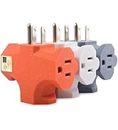 [UL Listed] Cable Matters 3-Pack 3 Way Plug Adapter 15A 1875W, 3 Prong 3 Outlet Adapter, Power Sp...