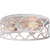 Bargeni Flush Mount Ceiling Light,13-inch Ceiling Light Fixture,3-Light Kitchen Light Fixtures,Ru...