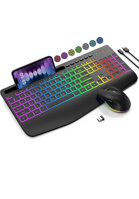 backlit wireless keyboard and mouse