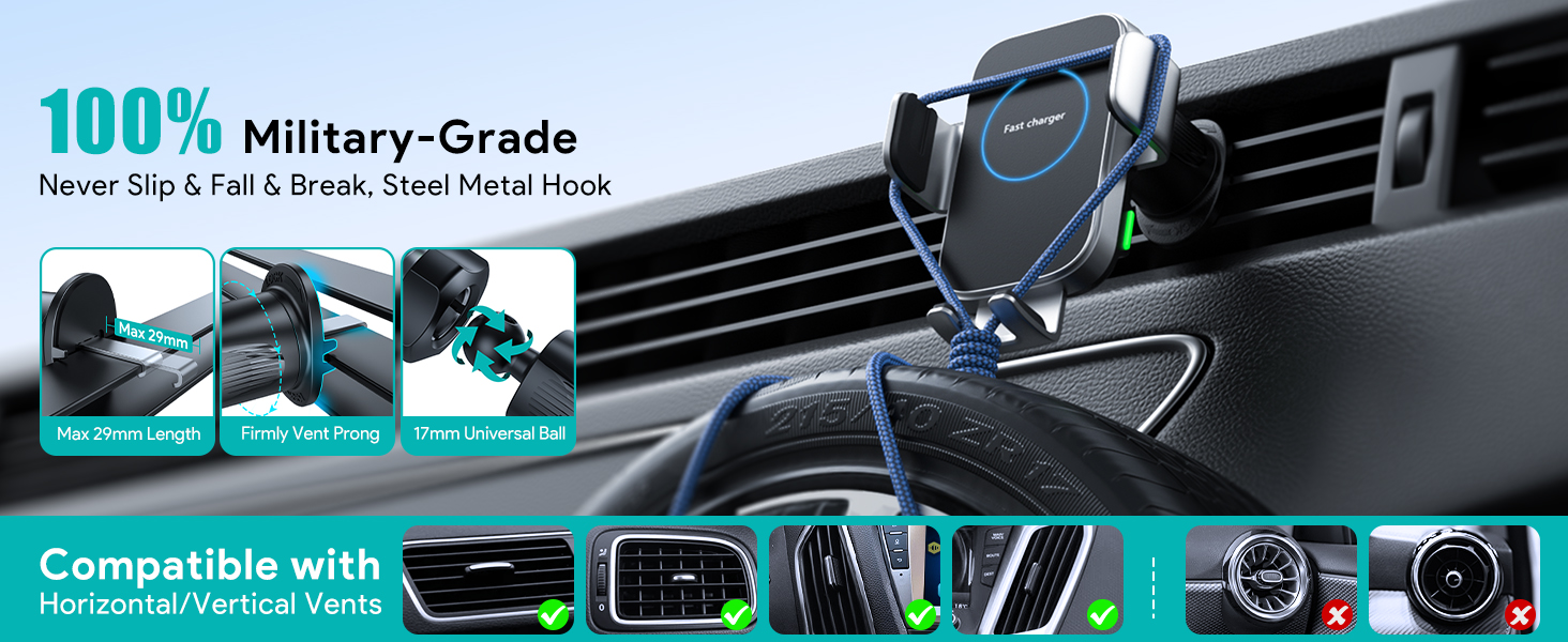 wireless car charger mount