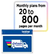 Brother Refresh EZ Print Subscription: Monthly plans from 20 to 800 pages per month