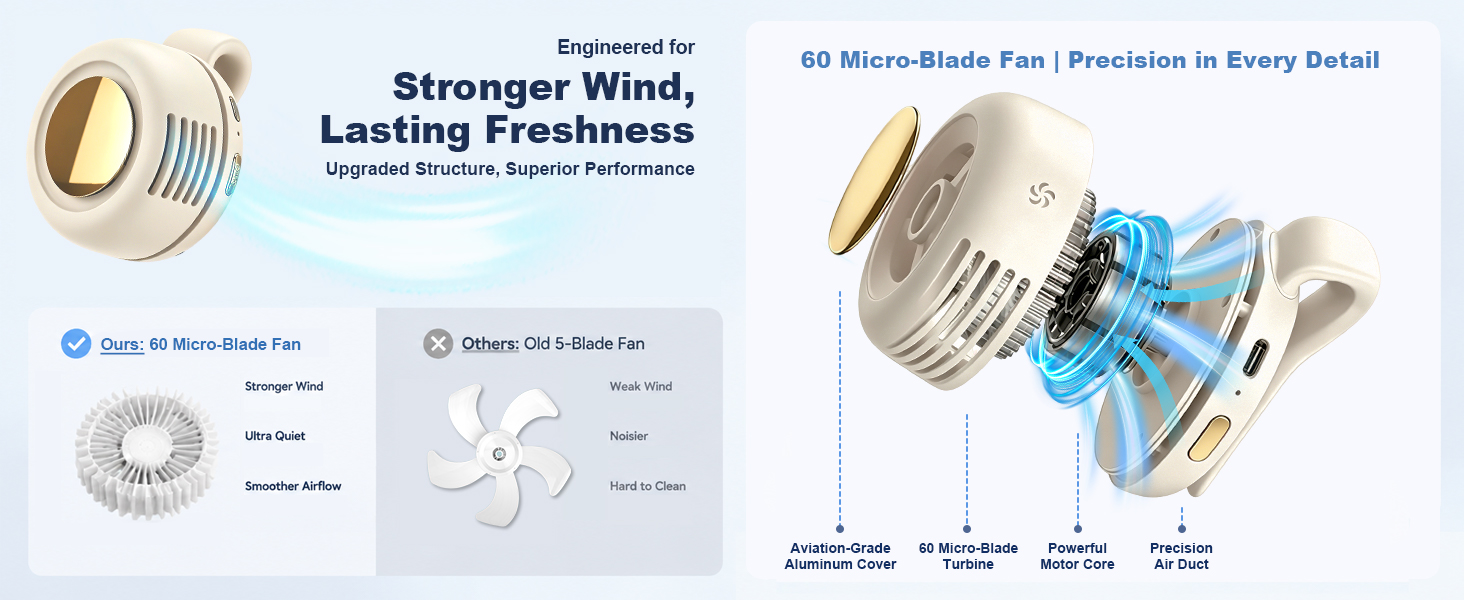 mini clip on fan