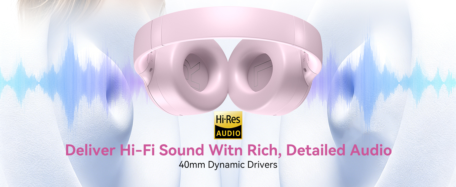 over ear headphones wireless with Hi-Res Audio
