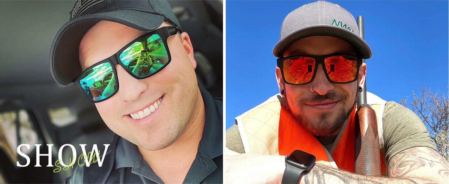 LYZOIT Square Sunglasses for Men Women Polarized Oversized Big UV Protection Rectangle Shades