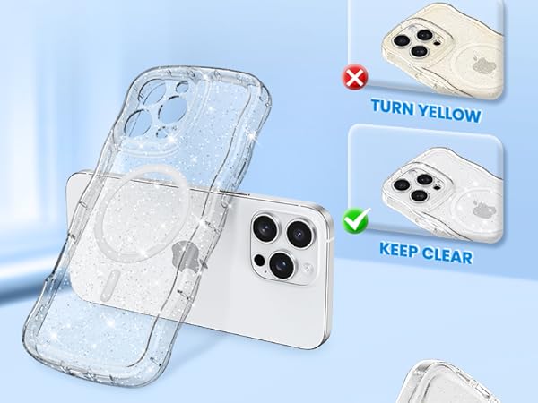 crystal Clear case transparent case magnetic case glitter case Glossy case cute case aesthetic case