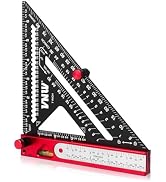 6-in-1 Carpenter Square 7 inch (1/8" Precision) Rafter Square Multi-Purpose Carpenter Tools:Squar...