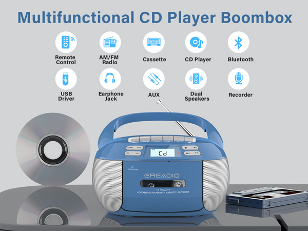 cd cassette player combo