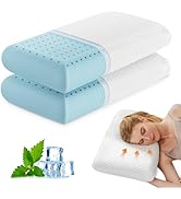 DUMOS Memory Foam Pillows for Sleeping 2 Pack, Bed Pillows for Adults with Washable Cover and Bre...