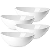 DOWAN 9.25" Serving Bowls, Large Oval Serving Dishes for Wedding and Dinner Parties, 35 Oz for Sa...