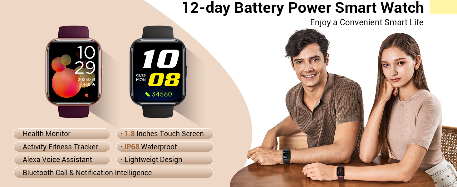 Smart watches for women Android and iPhone compatible smart watches for men best christmas gifts