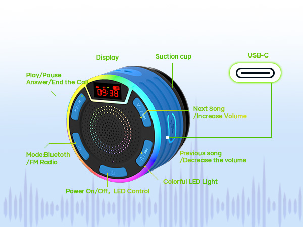 Bluetooth Shower Speaker