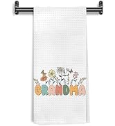 WARDOS Grandma Floral Kitchen Towels, Gifts for Grandma Mother's Day Hand Towels for Bathroom Kit...