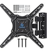 Pipishell Full Motion Wall Mount for 26-60 inch Flat or Curved TVs up to 77 lbs, TV Bracket Wall ...
