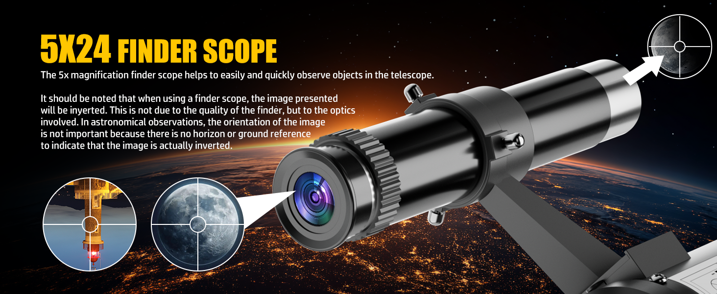 telescope with 5×24 FINDER SCOPE