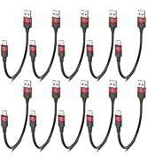 Bkduice 6 inch Short Lightning Cable Bulk 10Pack, [MFi Certified] Multipack 0.5ft iPhone Charge C...