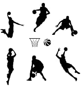 JINGIHE Basketball Wall Decal, Sports Decor Peel and Stick Vinyl Sticker, Art Wall Decor for Teen...