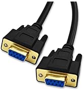 XANHAM 3.3 Feet(1 Meter) RS232 Null Modem Cable DB9 2 3 Cross TX RX Line Double Shielded(Metal Br...