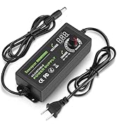 60W Power Supply Adjustable DC 3V ~ 12V 5A, Variable Universal Switching AC/DC Adapter with LED D...