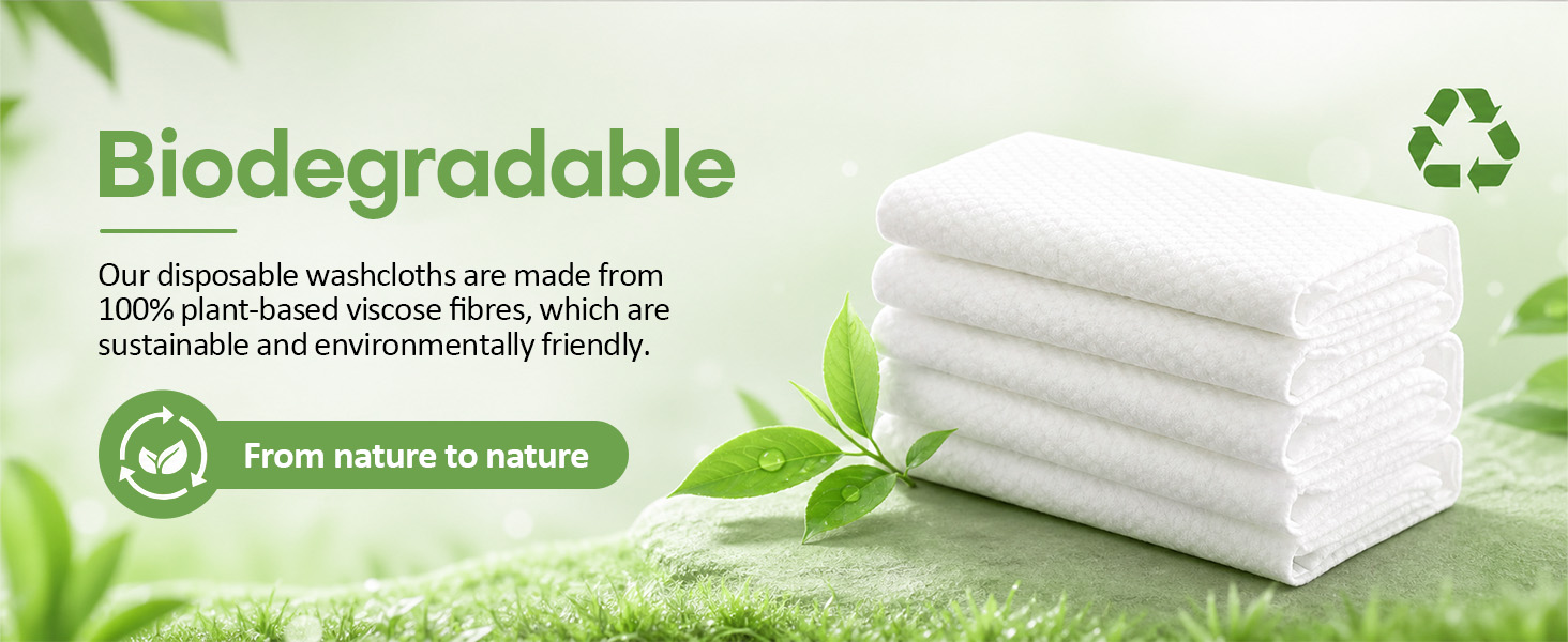 Biodegradable face towels
