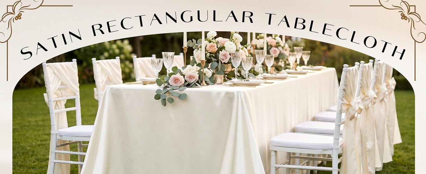 Satin Tablecloth 58 x 102 Inch