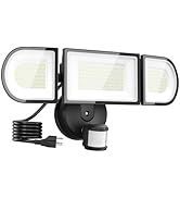 iMaihom 180W Motion Sensor Outdoor Lights Plug in, 18000LM LED Security Lights, Dusk to Dawn Moti...