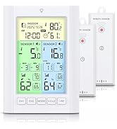 Wireless Freezer Thermometer with Alarm, Temracha Upgraded Digital Fridge Thermometer with Alert,...