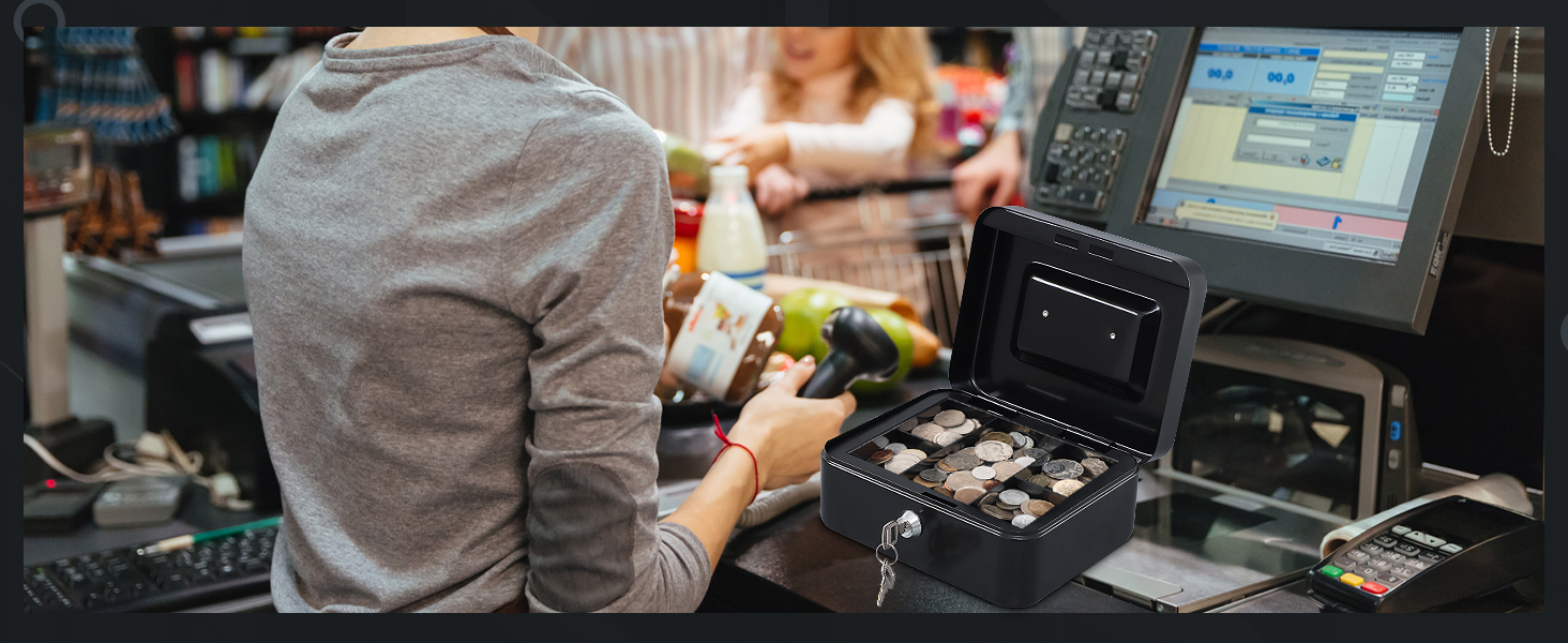 cash box with key