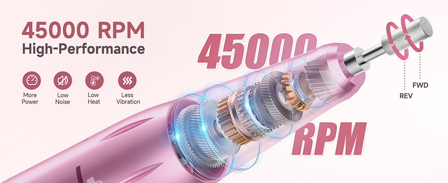 45000RPM electronic nail drill