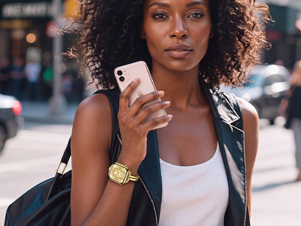 Slim gold apple watch band
