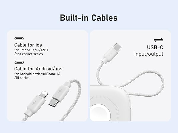 built-in cables