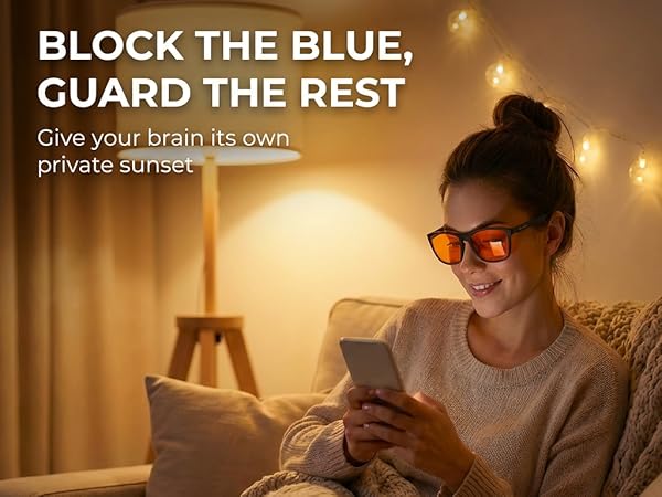 orange glasses block blue light