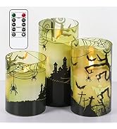 DRomance Spider Glass Flameless Candles with Remote and Timer, Battery Operated Realistic 3D Wick...