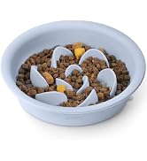 Coomazy Silicone Slow Feeder Dog Cat Bowls, Interactive Puzzle Toy for Pets Food Training, Keeps ...