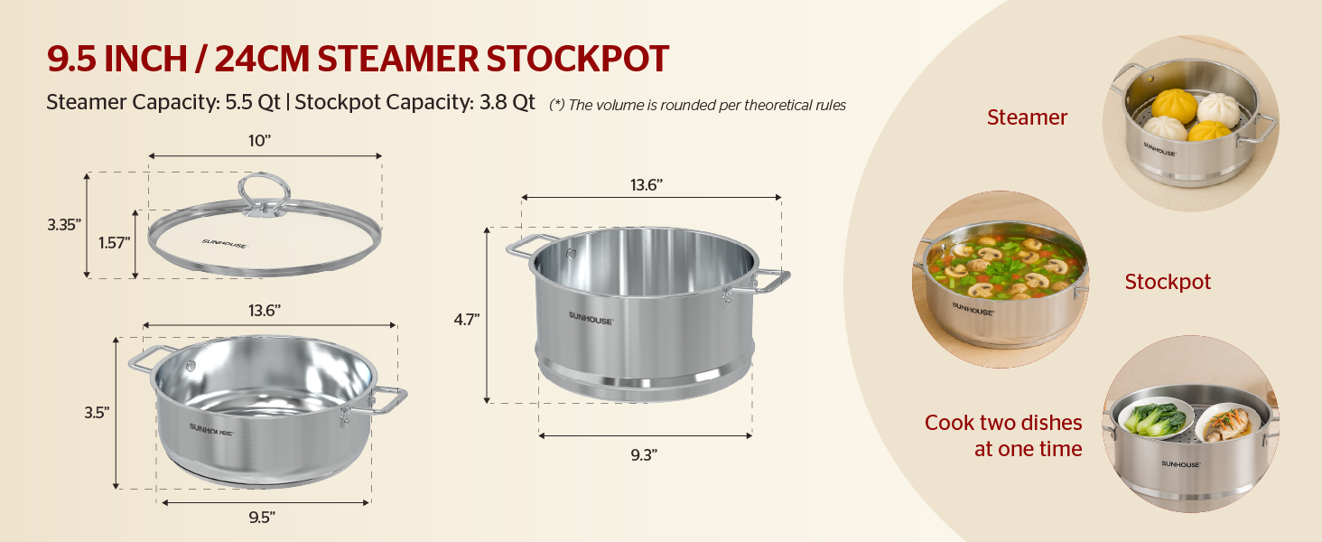 2-tier steamer pot