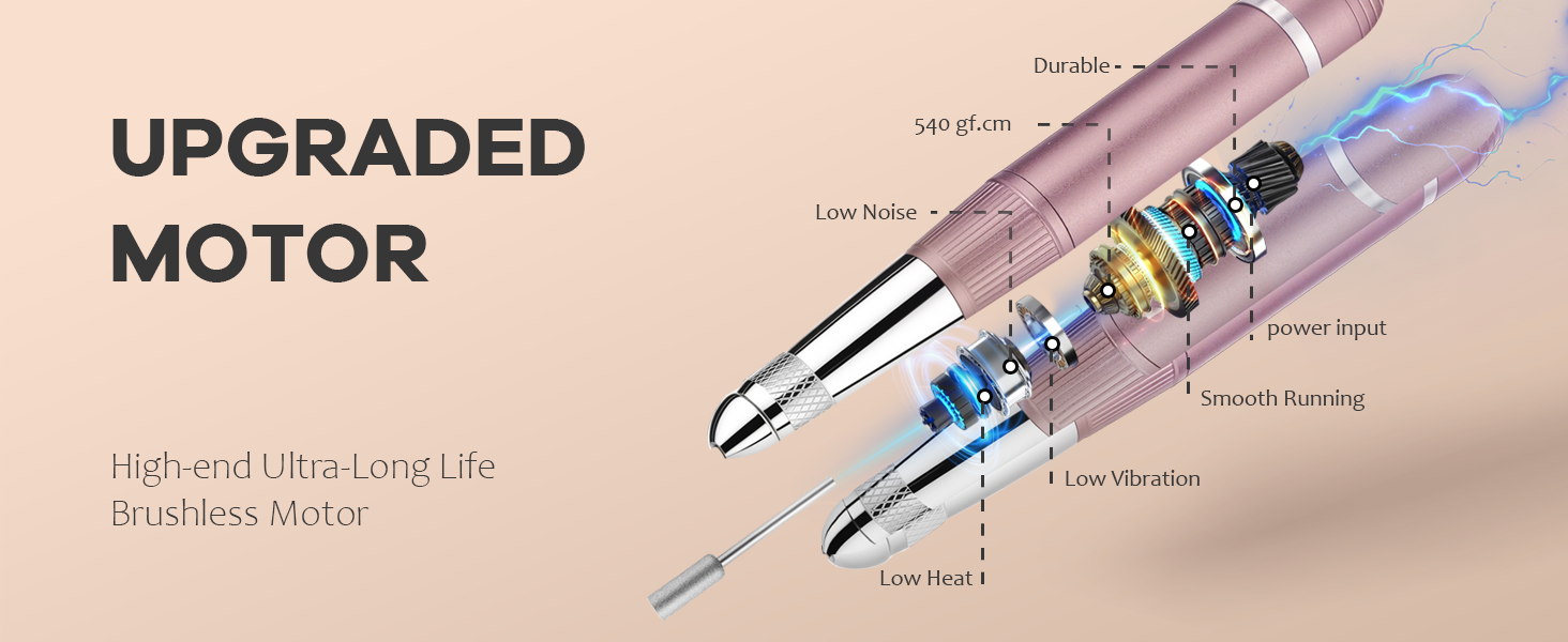 Brushless Cordless Nail Drill