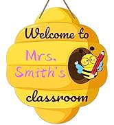 D24TIME Welcome Sign for Classroom - 10''x11.8'' Personalized Welcome to Our Class Sign Teacher N...