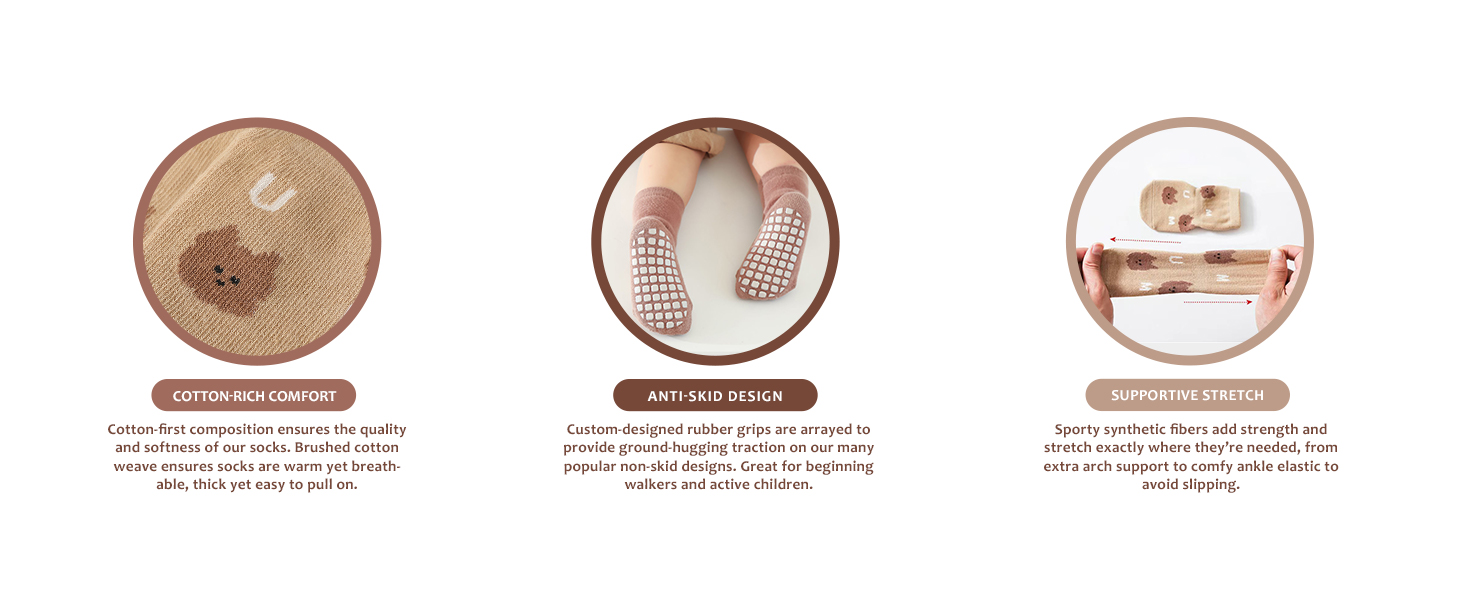 Toddlers No Slip Socks